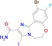 10-Bromo-9-fluoro-3-iodo-5,6-dihydrobenzo[f]imidazo[1,2-d][1,4]oxazepine-2-carboxamide