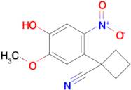 1-(4-Hydroxy-5-methoxy-2-nitrophenyl)cyclobutane-1-carbonitrile