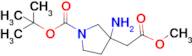 tert-Butyl 3-amino-3-(2-methoxy-2-oxoethyl)pyrrolidine-1-carboxylate