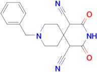 9-Benzyl-2,4-dioxo-3,9-diazaspiro[5.5]undecane-1,5-dicarbonitrile