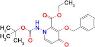 Ethyl 3-(benzyloxy)-1-((tert-butoxycarbonyl)amino)-4-oxo-1,4-dihydropyridine-2-carboxylate