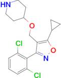 4-{[5-Cyclopropyl-3-(2,6-dichlorophenyl)-1,2-oxazol-4-yl]methoxy}piperidine