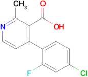 4-(4-Chloro-2-fluorophenyl)-2-methylpyridine-3-carboxylic acid