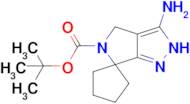 tert-butyl 3'-amino-4',5'-dihydro-2'H-spiro[cyclopentane-1,6'-pyrrolo[3,4-c]pyrazole]-5'-carboxyla…