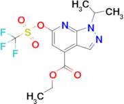 Ethyl 1-isopropyl-6-(((trifluoromethyl)sulfonyl)oxy)-1H-pyrazolo[3,4-b]pyridine-4-carboxylate