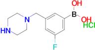 (3-Fluoro-5-(piperazin-1-ylmethyl)phenyl)boronic acid hydrochloride