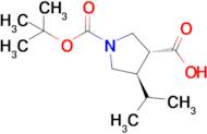 (3R,4R)-1-(tert-Butoxycarbonyl)-4-isopropylpyrrolidine-3-carboxylic acid