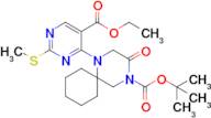 tert-Butyl 1-(5-(ethoxycarbonyl)-2-(methylthio)pyrimidin-4-yl)-3-oxo-1,4-diazaspiro[5.5]undecane...