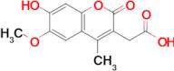 2-(7-Hydroxy-6-methoxy-4-methyl-2-oxo-2H-chromen-3-yl)acetic acid