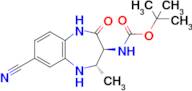tert-Butyl ((3S,4S)-7-cyano-4-methyl-2-oxo-2,3,4,5-tetrahydro-1H-benzo[b][1,4]diazepin-3-yl)carbamate