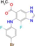 Methyl 5-((4-bromo-2-fluorophenyl)amino)-4-fluoro-1H-benzo[d]imidazole-6-carboxylate