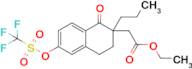 Ethyl 2-(1-oxo-2-propyl-6-(((trifluoromethyl)sulfonyl)oxy)-1,2,3,4-tetrahydronaphthalen-2-yl)aceta…