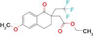 Ethyl 2-(6-methoxy-1-oxo-2-(2,2,2-trifluoroethyl)-1,2,3,4-tetrahydronaphthalen-2-yl)acetate