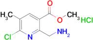 Methyl 2-(aminomethyl)-6-chloro-5-methylnicotinate hydrochloride