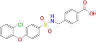 4-(((4-(2-Chlorophenoxy)phenyl)sulfonamido)methyl)benzoic acid
