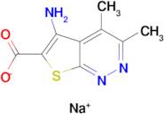 Sodium 5-amino-3,4-dimethylthieno[2,3-c]pyridazine-6-carboxylate