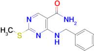 4-(Benzylamino)-2-(methylthio)pyrimidine-5-carboxamide