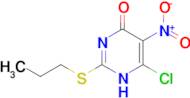 6-chloro-5-nitro-2-(propylsulfanyl)-1,4-dihydropyrimidin-4-one
