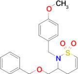 3-((Benzyloxy)methyl)-2-(4-methoxybenzyl)-3,4-dihydro-2H-1,2-thiazine 1,1-dioxide