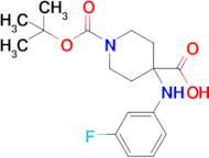 1-(tert-Butoxycarbonyl)-4-((3-fluorophenyl)amino)piperidine-4-carboxylic acid