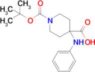 1-(tert-Butoxycarbonyl)-4-(phenylamino)piperidine-4-carboxylic acid