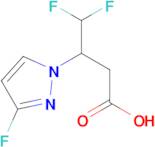 4,4-Difluoro-3-(3-fluoro-1H-pyrazol-1-yl)butanoic acid