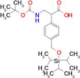 3-((tert-Butoxycarbonyl)amino)-2-(4-(((triisopropylsilyl)oxy)methyl)phenyl)propanoic acid