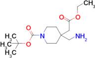 tert-Butyl 4-(aminomethyl)-4-(2-ethoxy-2-oxoethyl)piperidine-1-carboxylate