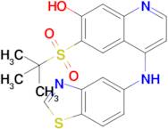 4-(Benzo[d]thiazol-5-ylamino)-6-(tert-butylsulfonyl)quinolin-7-ol