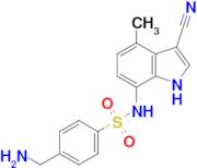 4-(Aminomethyl)-N-(3-cyano-4-methyl-1H-indol-7-yl)benzenesulfonamide