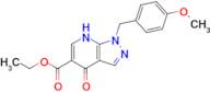 ethyl 1-[(4-methoxyphenyl)methyl]-4-oxo-1H,4H,7H-pyrazolo[3,4-b]pyridine-5-carboxylate