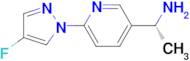 (R)-1-(6-(4-Fluoro-1H-pyrazol-1-yl)pyridin-3-yl)ethan-1-amine