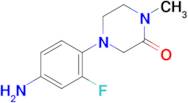 4-(4-Amino-2-fluorophenyl)-1-methylpiperazin-2-one