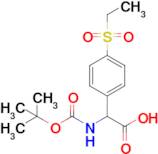 2-((tert-Butoxycarbonyl)amino)-2-(4-(ethylsulfonyl)phenyl)acetic acid