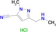 1-Methyl-3-((methylamino)methyl)-1H-pyrazole-5-carbonitrile hydrochloride