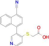 2-((3-(4-Cyanonaphthalen-1-yl)pyridin-4-yl)thio)acetic acid