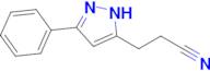 3-(3-phenyl-1H-pyrazol-5-yl)propanenitrile