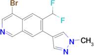 4-Bromo-6-(difluoromethyl)-7-(1-methyl-1H-pyrazol-4-yl)isoquinoline