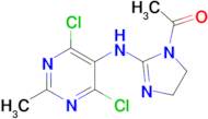 1-(2-((4,6-Dichloro-2-methylpyrimidin-5-yl)amino)-4,5-dihydro-1H-imidazol-1-yl)ethan-1-one