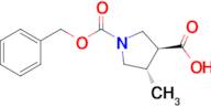 (3S,4S)-1-((Benzyloxy)carbonyl)-4-methylpyrrolidine-3-carboxylic acid