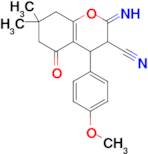 2-imino-4-(4-methoxyphenyl)-7,7-dimethyl-5-oxo-3,4,5,6,7,8-hexahydro-2H-1-benzopyran-3-carbonitrile