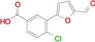 4-Chloro-3-(5-formylfuran-2-yl)benzoic acid