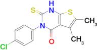 3-(4-chlorophenyl)-5,6-dimethyl-2-sulfanylidene-1H,2H,3H,4H-thieno[2,3-d]pyrimidin-4-one