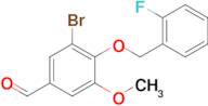 3-Bromo-4-[(2-fluorobenzyl)oxy]-5-methoxybenzaldehyde