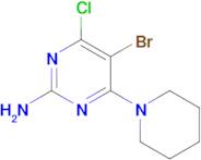 5-Bromo-4-chloro-6-(piperidin-1-yl)pyrimidin-2-amine