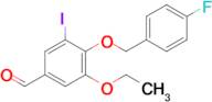 3-Ethoxy-4-[(4-fluorobenzyl)oxy]-5-iodobenzaldehyde