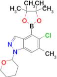 5-Chloro-6-methyl-1-(tetrahydro-2H-pyran-2-yl)-4-(4,4,5,5-tetramethyl-1,3,2-dioxaborolan-2-yl)-1H-indazole