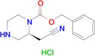 Benzyl (S)-2-(cyanomethyl)piperazine-1-carboxylate hydrochloride