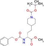 tert-Butyl (R)-4-(3-(((benzyloxy)carbonyl)amino)-4-methoxy-4-oxobutyl)piperidine-1-carboxylate