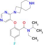 2-((4-(2,7-Diazaspiro[3.5]nonan-2-yl)pyrimidin-5-yl)oxy)-N-ethyl-5-fluoro-N-isopropylbenzamide